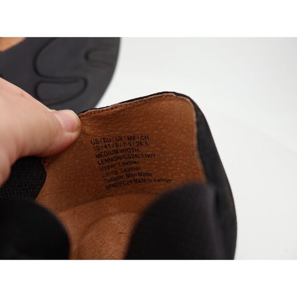 Gentle Souls Lennon Sandals Womens Size 10 Black Leather Gladiator Slip on Flats - Picture 9 of 11